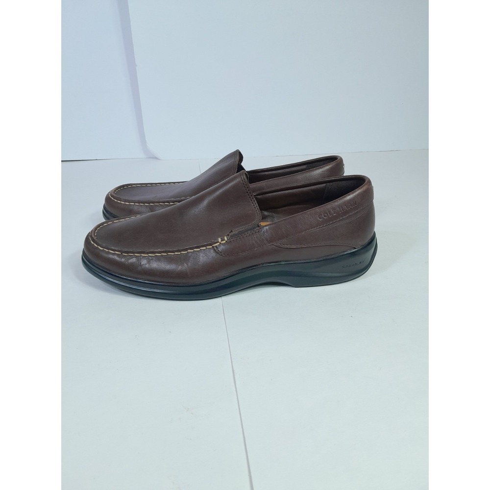 Cole Haan Grand os Brown Leather Slip On Loafers Shoes Men 7.5 M